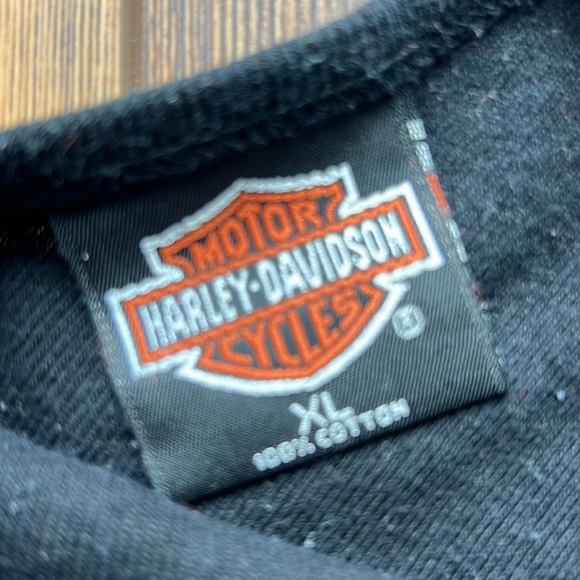 Vintage 90s Harley-Davidson V-Neck Black Tank Top Sz XL - Picture 6 of 9